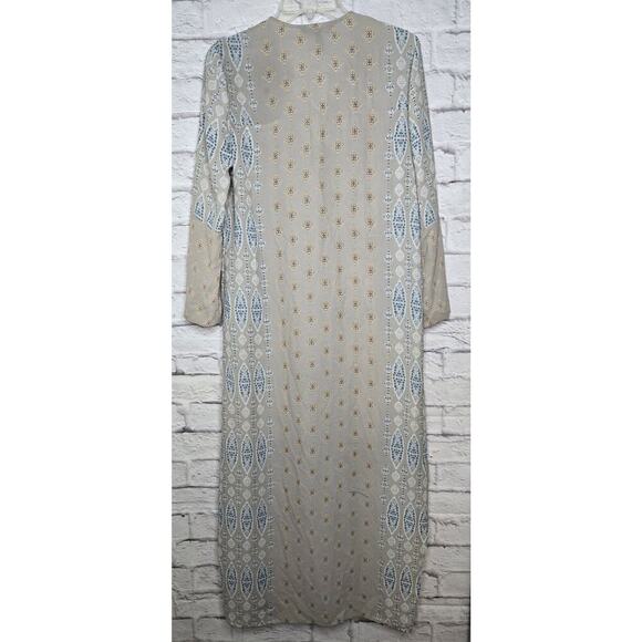 BCBGMAXAZRIA Kyndal high-low maxi dress tapestry long sleeve dress women's small - Picture 5 of 10
